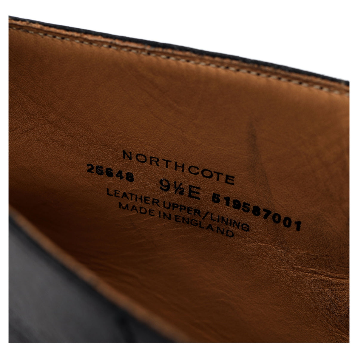 &#39;Northcote&#39; Black Leather Boots UK 9.5 E