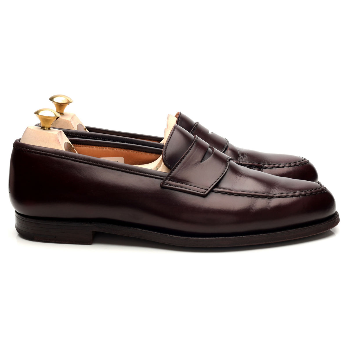 &#39;Boston&#39; Burgundy Leather Loafers UK 10 E