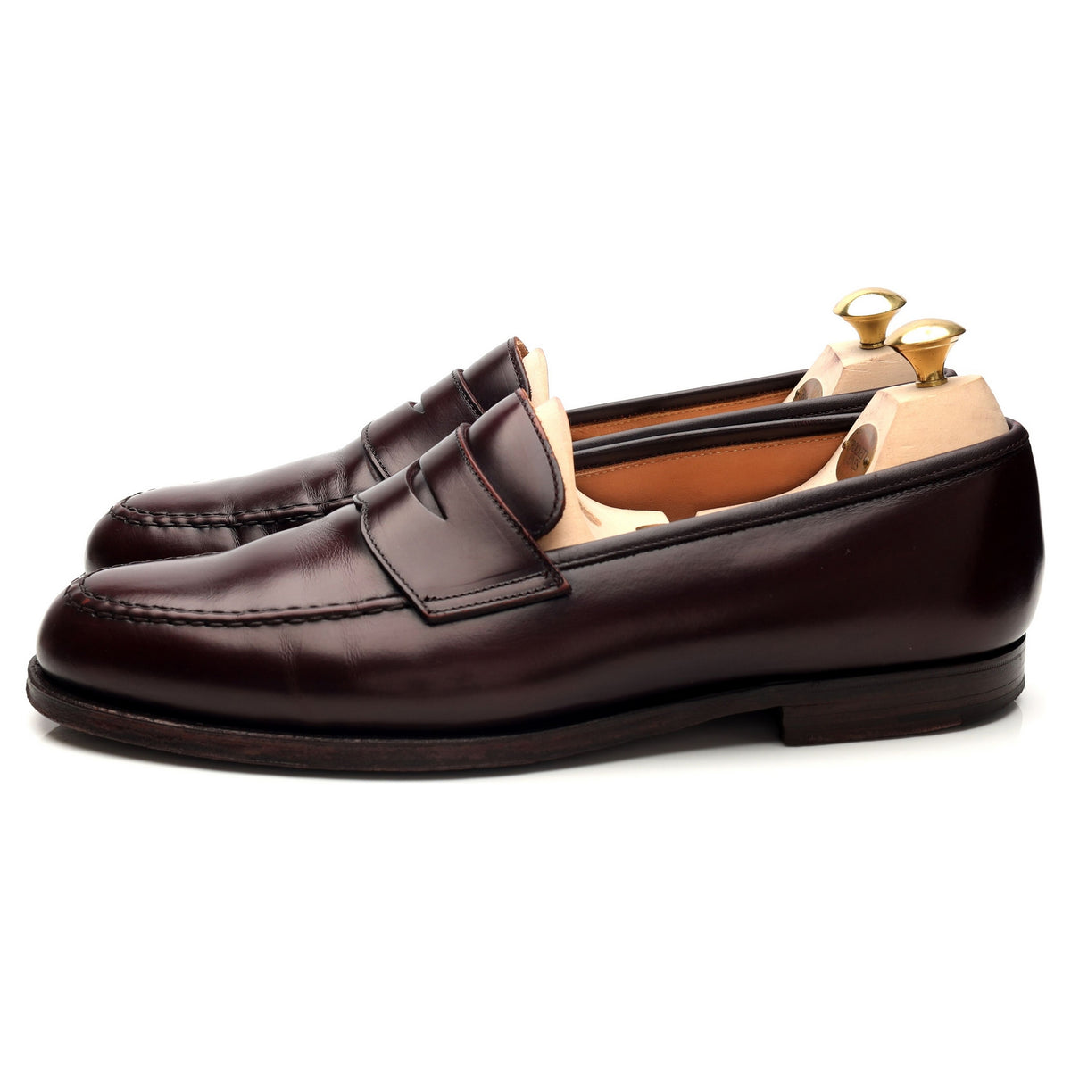 &#39;Boston&#39; Burgundy Leather Loafers UK 10 E