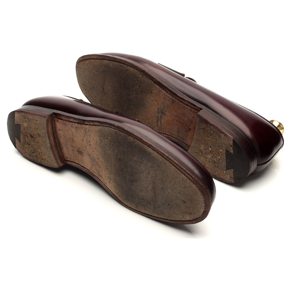 &#39;Boston&#39; Burgundy Leather Loafers UK 10 E