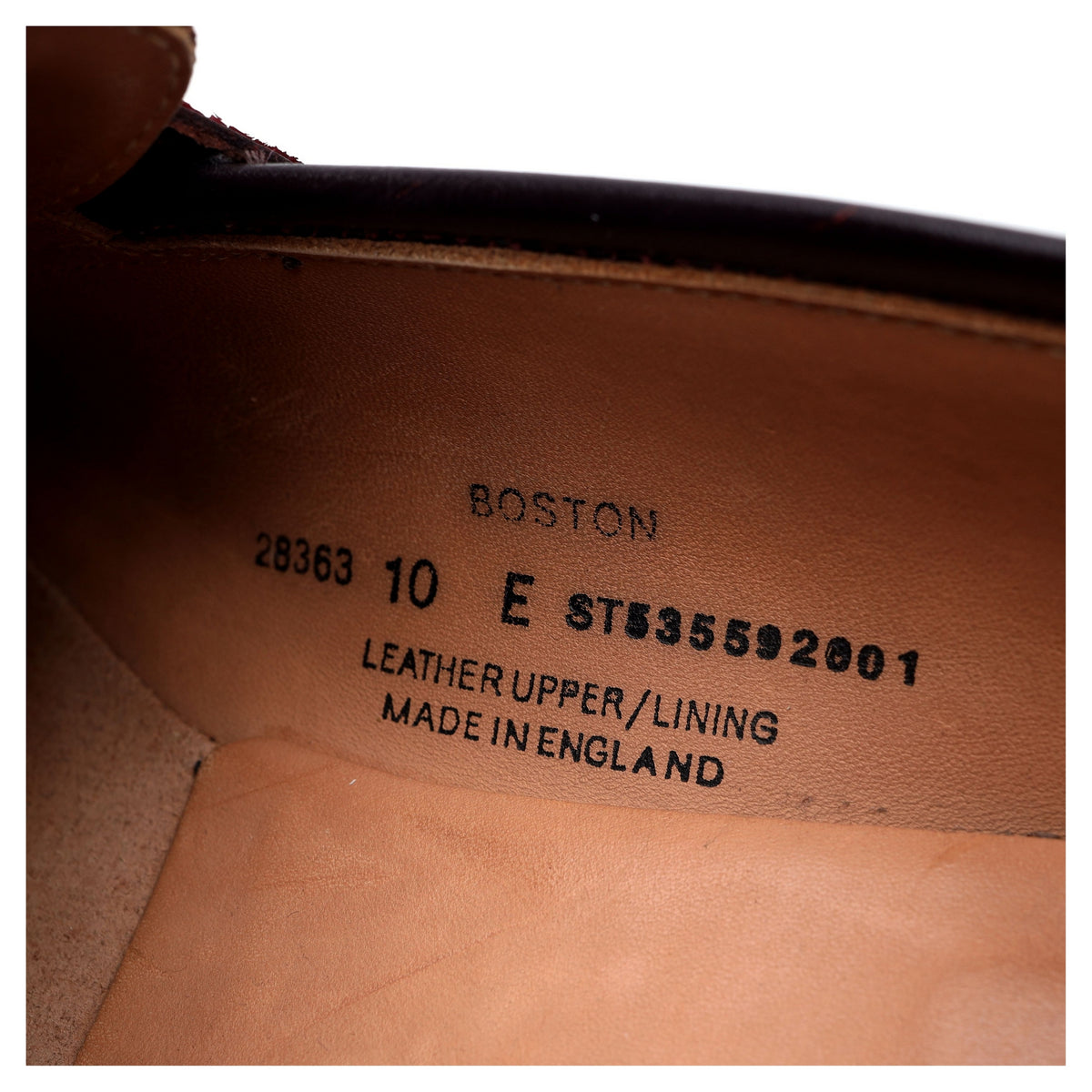 &#39;Boston&#39; Burgundy Leather Loafers UK 10 E