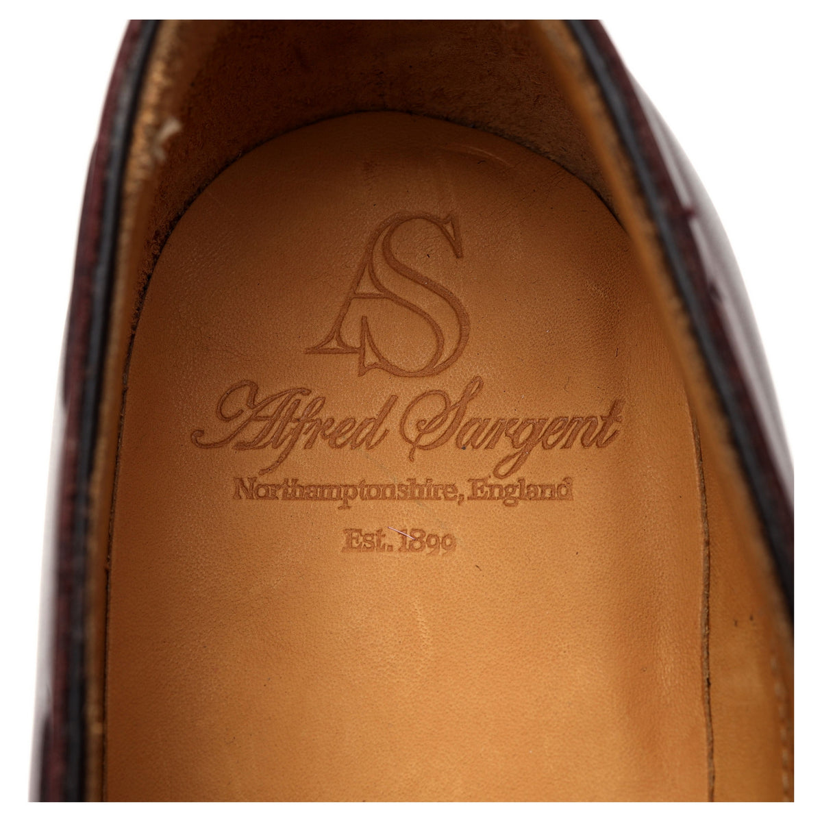 &#39;Hugh&#39; Burgundy Leather Tassel Loafers UK 8