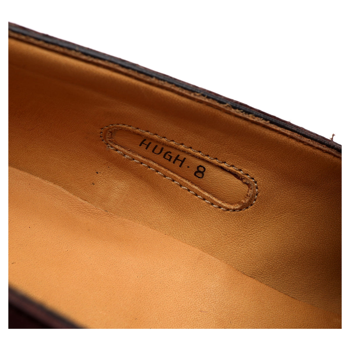 &#39;Hugh&#39; Burgundy Leather Tassel Loafers UK 8