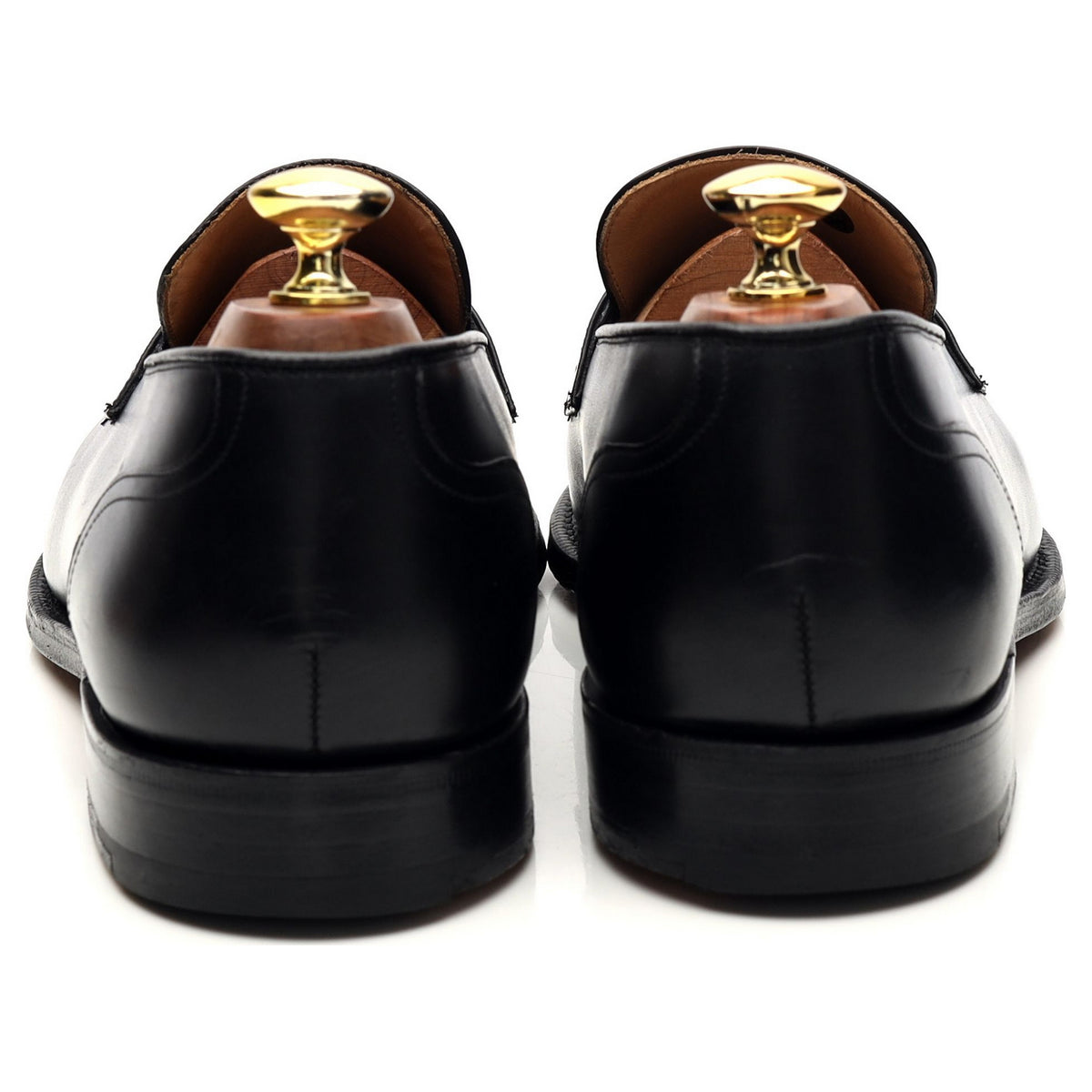&#39;Gerard&#39; Black Leather Loafers UK 8 F