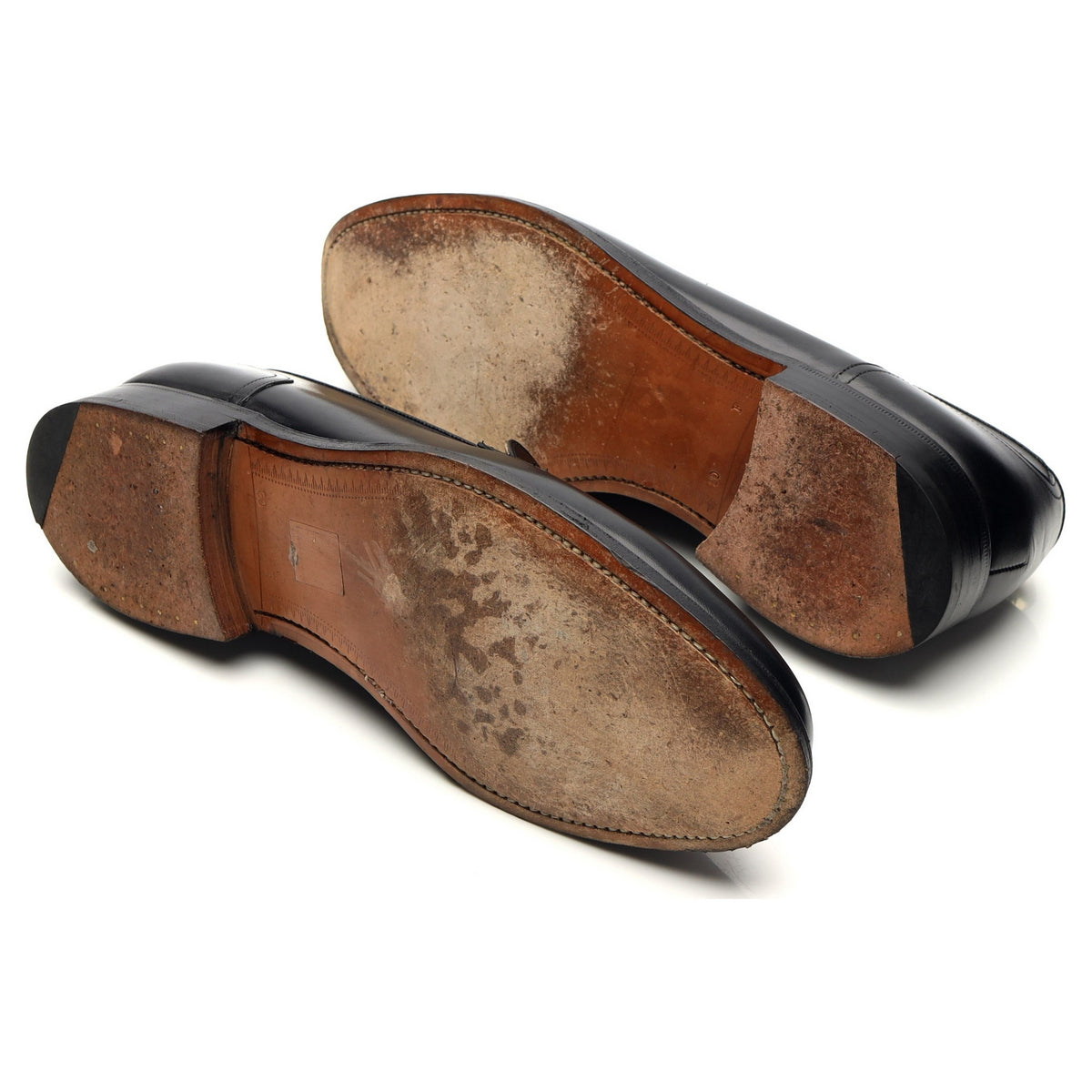 &#39;Gerard&#39; Black Leather Loafers UK 8 F