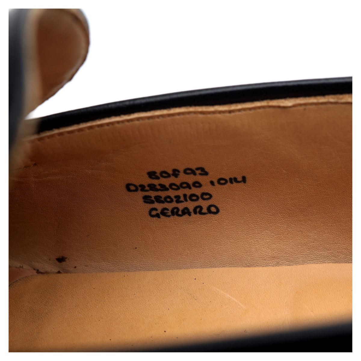 &#39;Gerard&#39; Black Leather Loafers UK 8 F