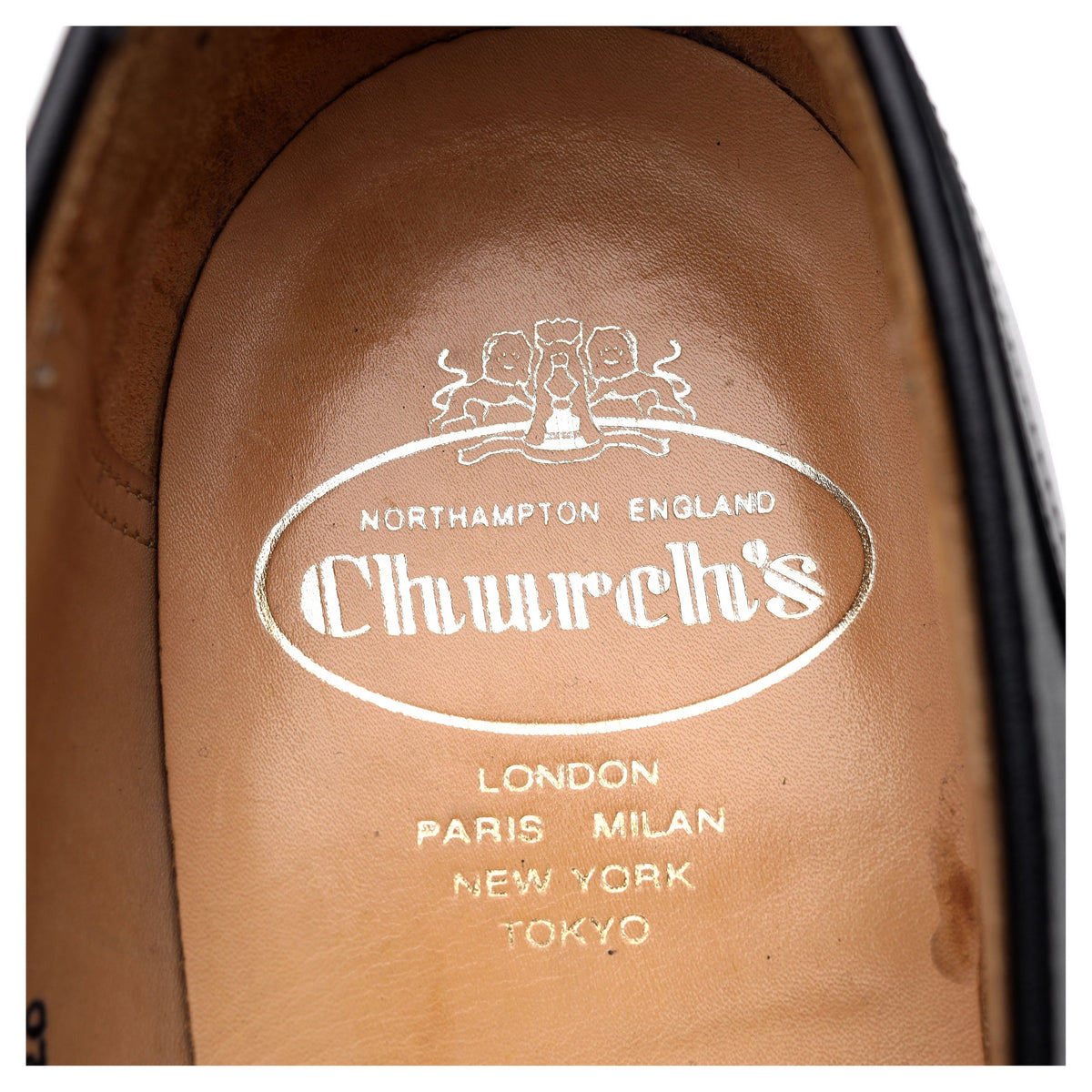 &#39;Gerard&#39; Black Leather Loafers UK 8 F