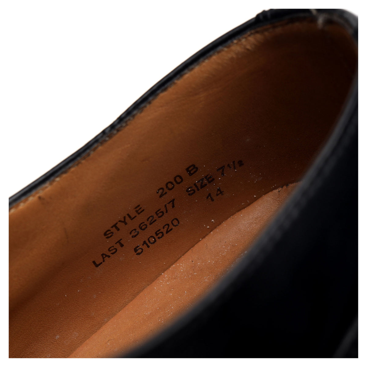 &#39;200B&#39; Black Leather Oxford UK 7.5 G