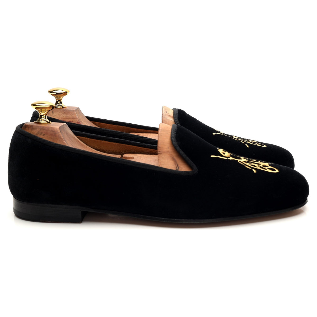 Black Velvet Slippers UK 10.5