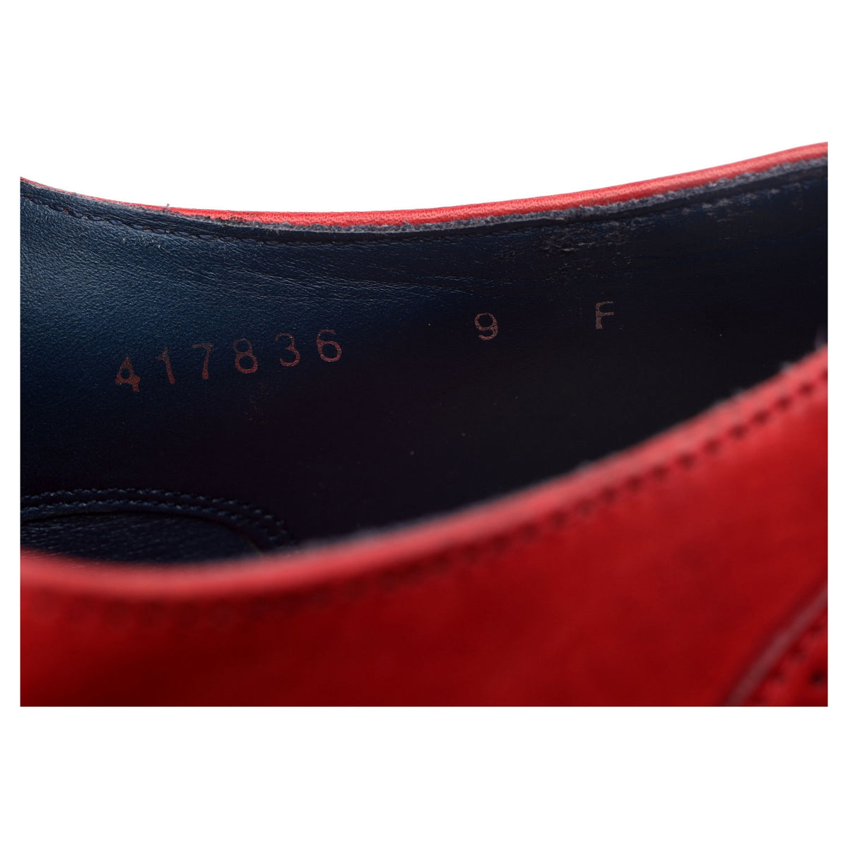 &#39;Valiant&#39; Red Leather Brogues UK 9 F