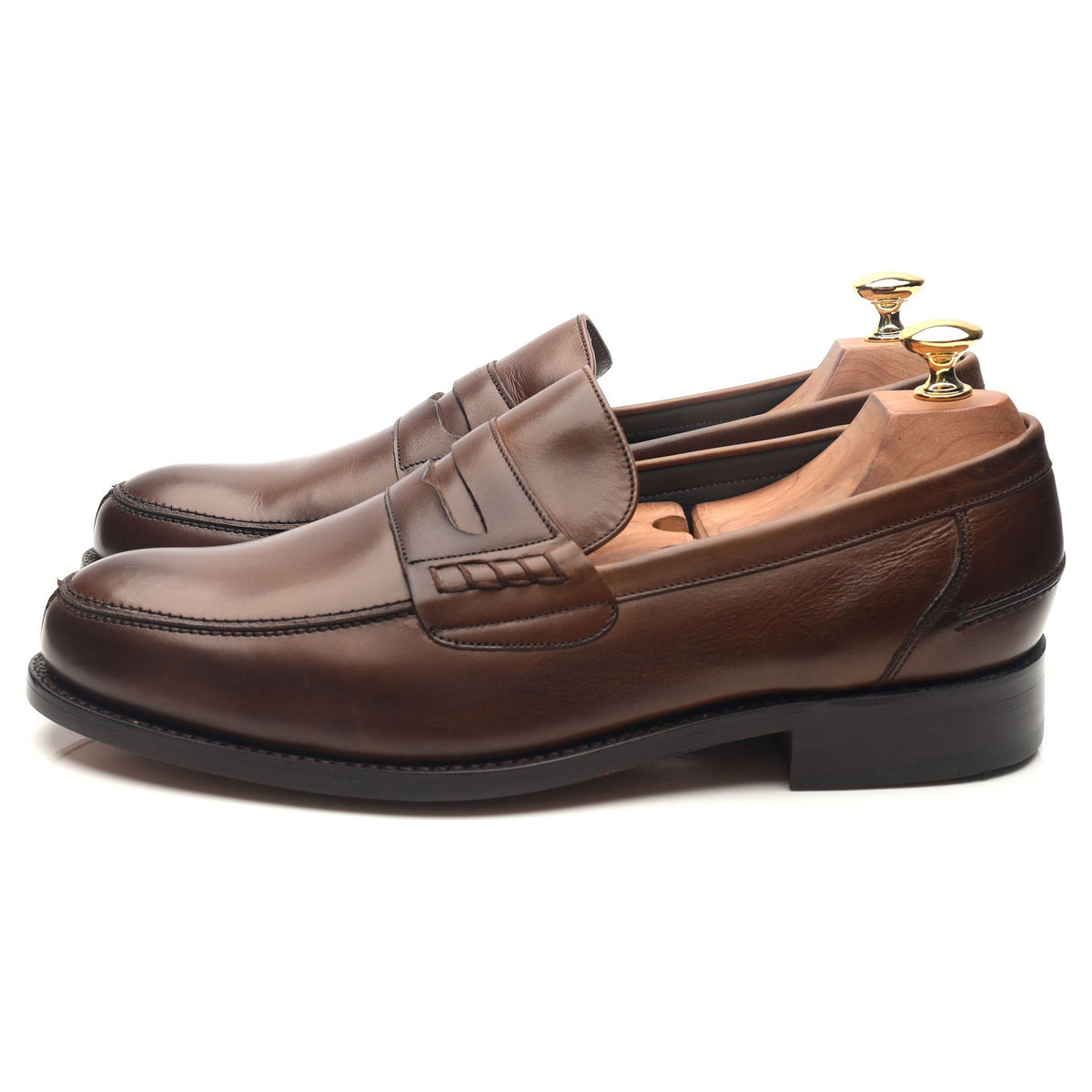 Dark Brown Leather Loafers UK 9 G