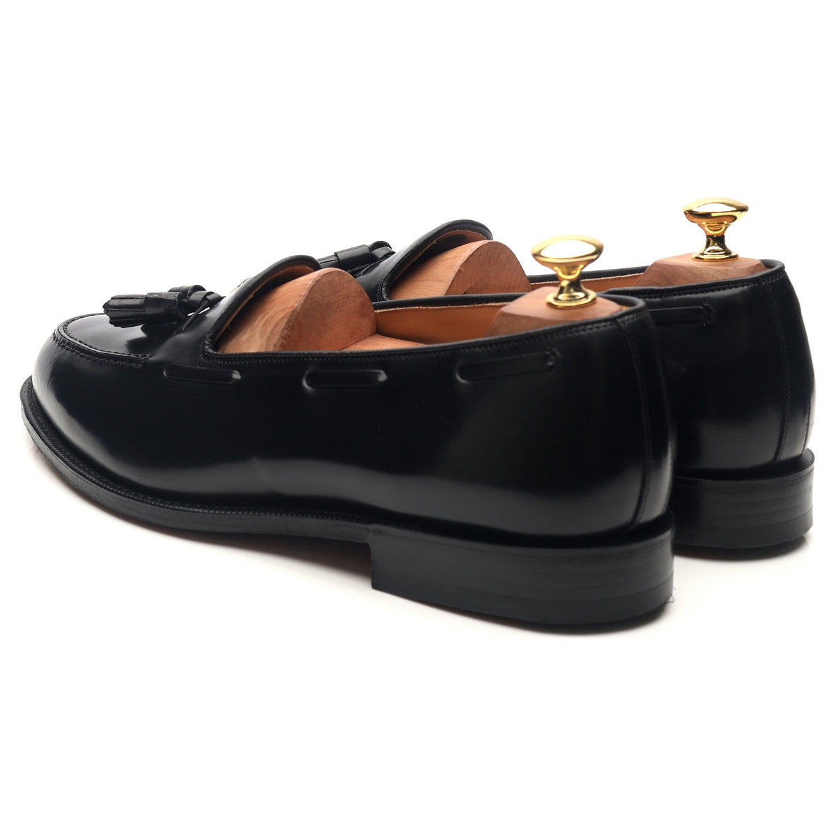 Keats II' Black Leather Tassel Loafers UK 9 G - Abbot's Shoes