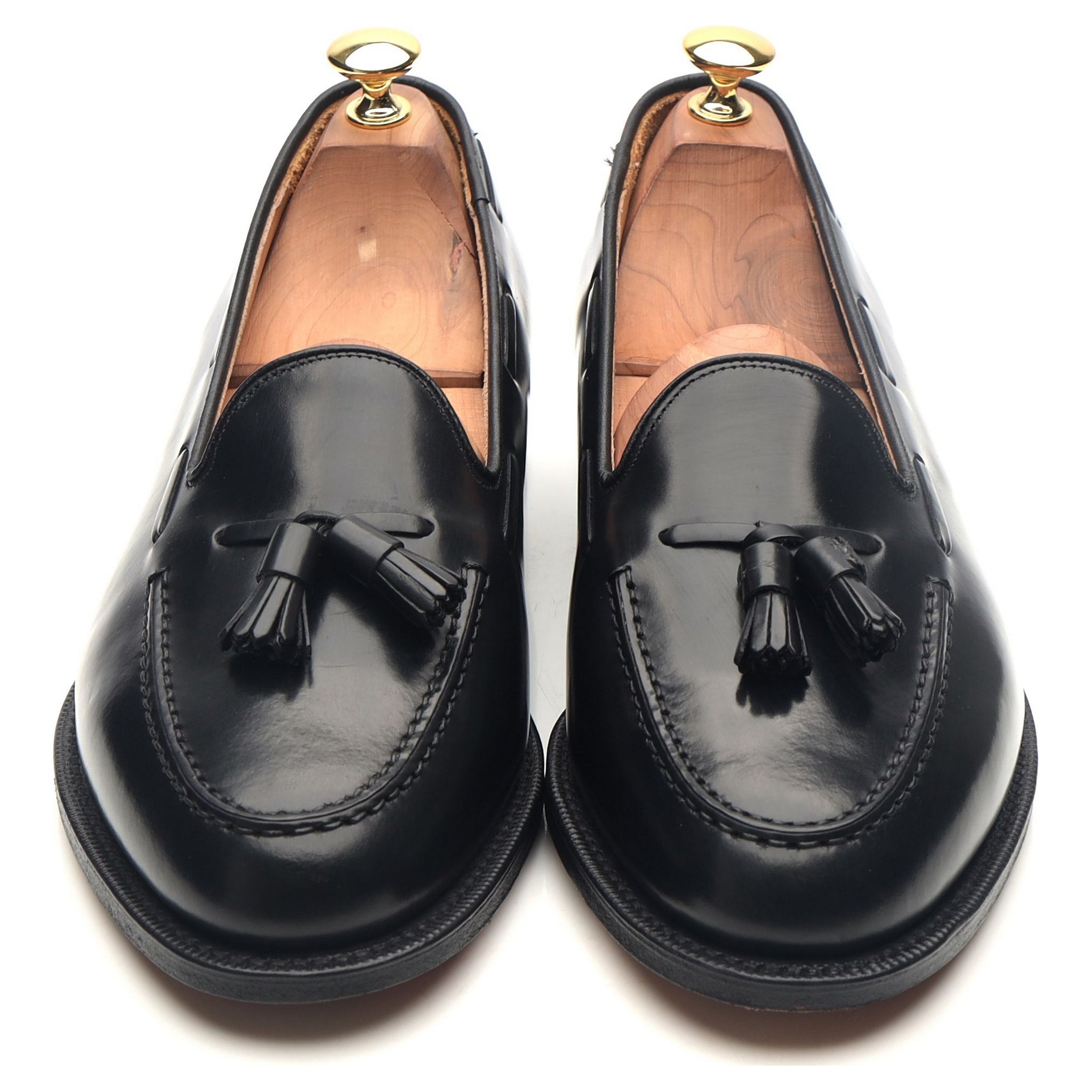 Keats II' Black Leather Tassel Loafers UK 9 G - Abbot's Shoes