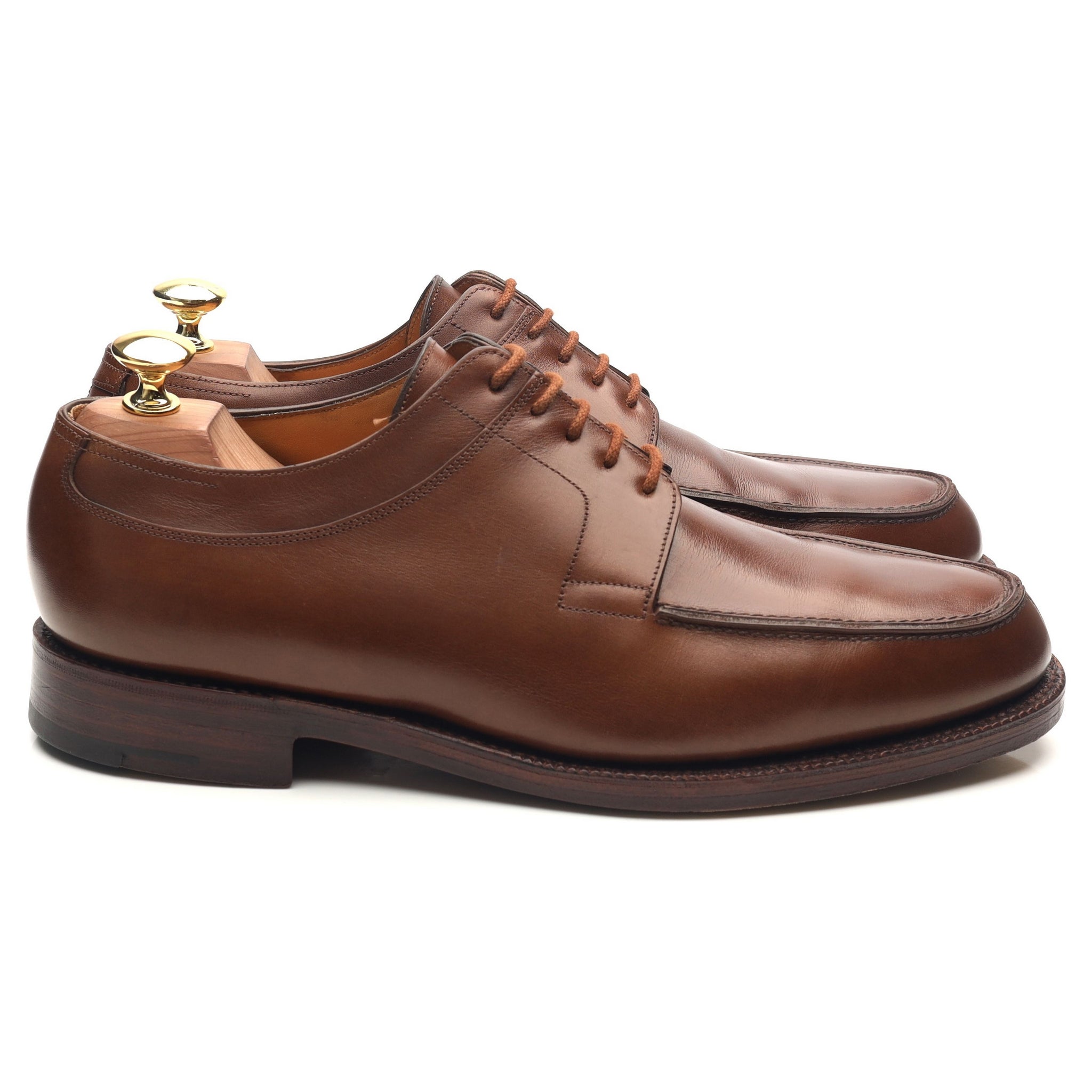 ジョンロブ john lobb barros 6 1/2 Barros' Brown Leather Split Toe Derby UK 8.5 EE - Abbot's Shoes