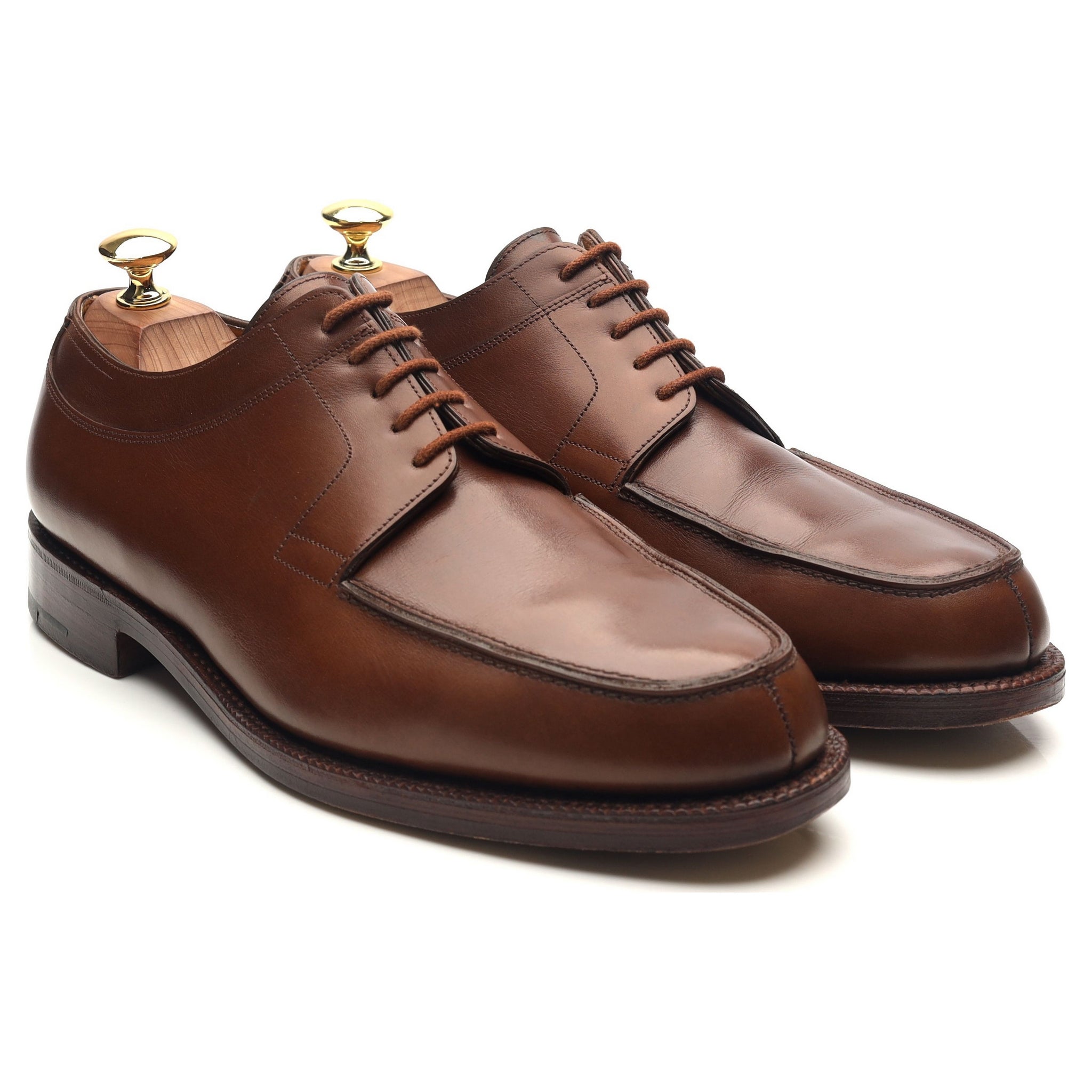 Barros' Brown Leather Split Toe Derby UK 8.5 EE - Abbot's Shoes