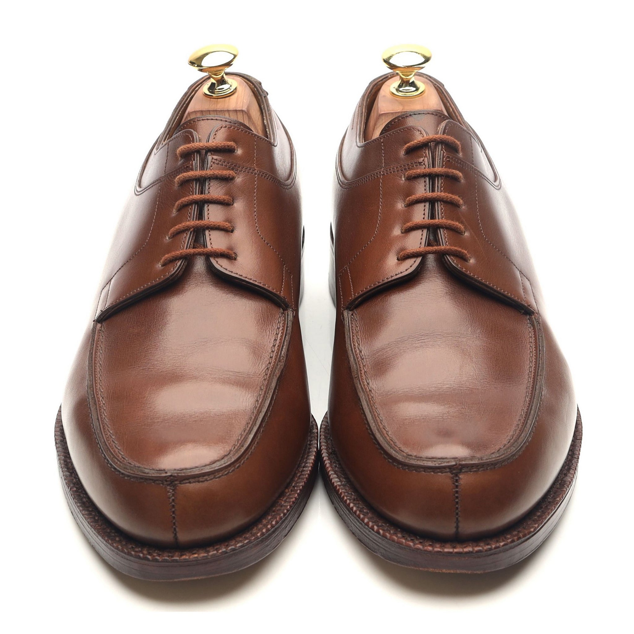 Barros' Brown Leather Split Toe Derby UK 8.5 EE - Abbot's Shoes