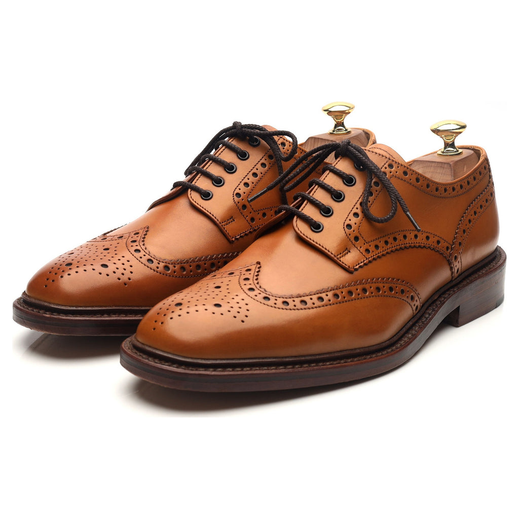 Loake1880 Chester 2 Tan サイズ 7F 1880 'Chester 2' Tan Brown Leather Derby Brogues UK 8 F