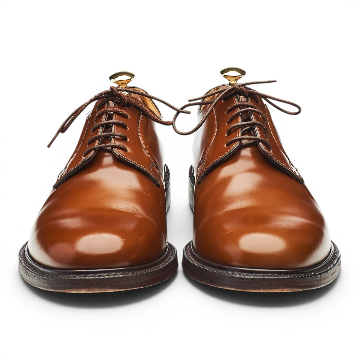 'Shannon' Tan Brown Leather Derby UK 10.5 F