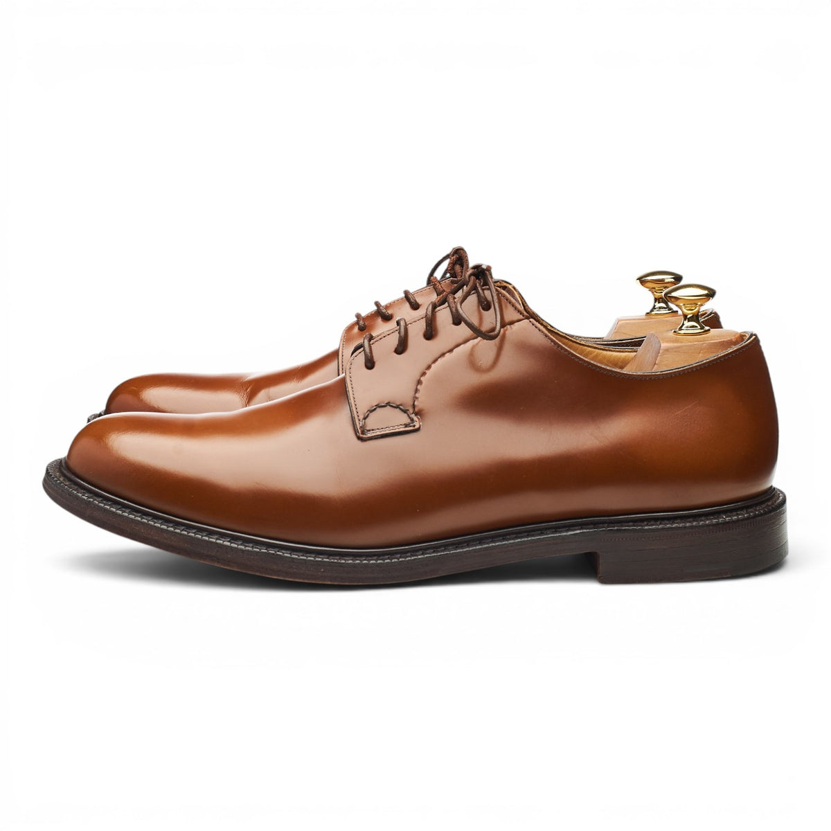 'Shannon' Tan Brown Leather Derby UK 10.5 F
