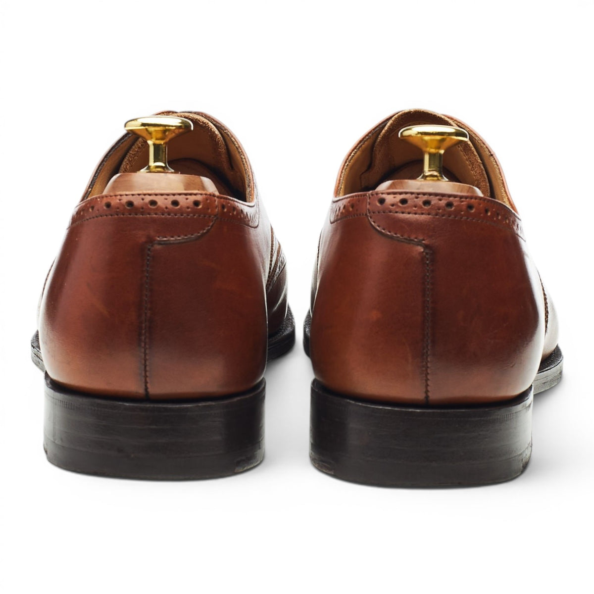 'Berlin' Tan Brown Leather Oxford Brogues UK 8 G