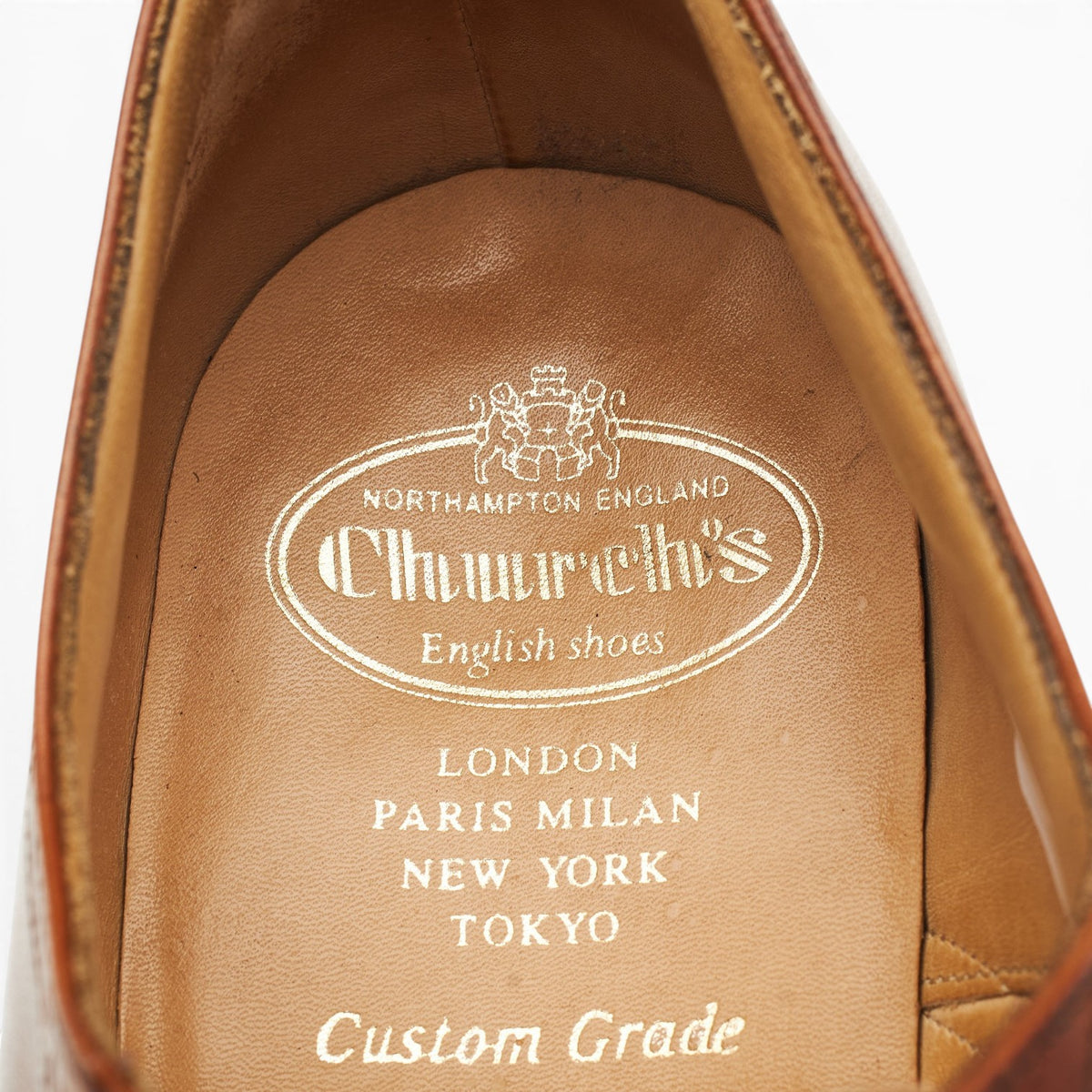 'Berlin' Tan Brown Leather Oxford Brogues UK 8 G