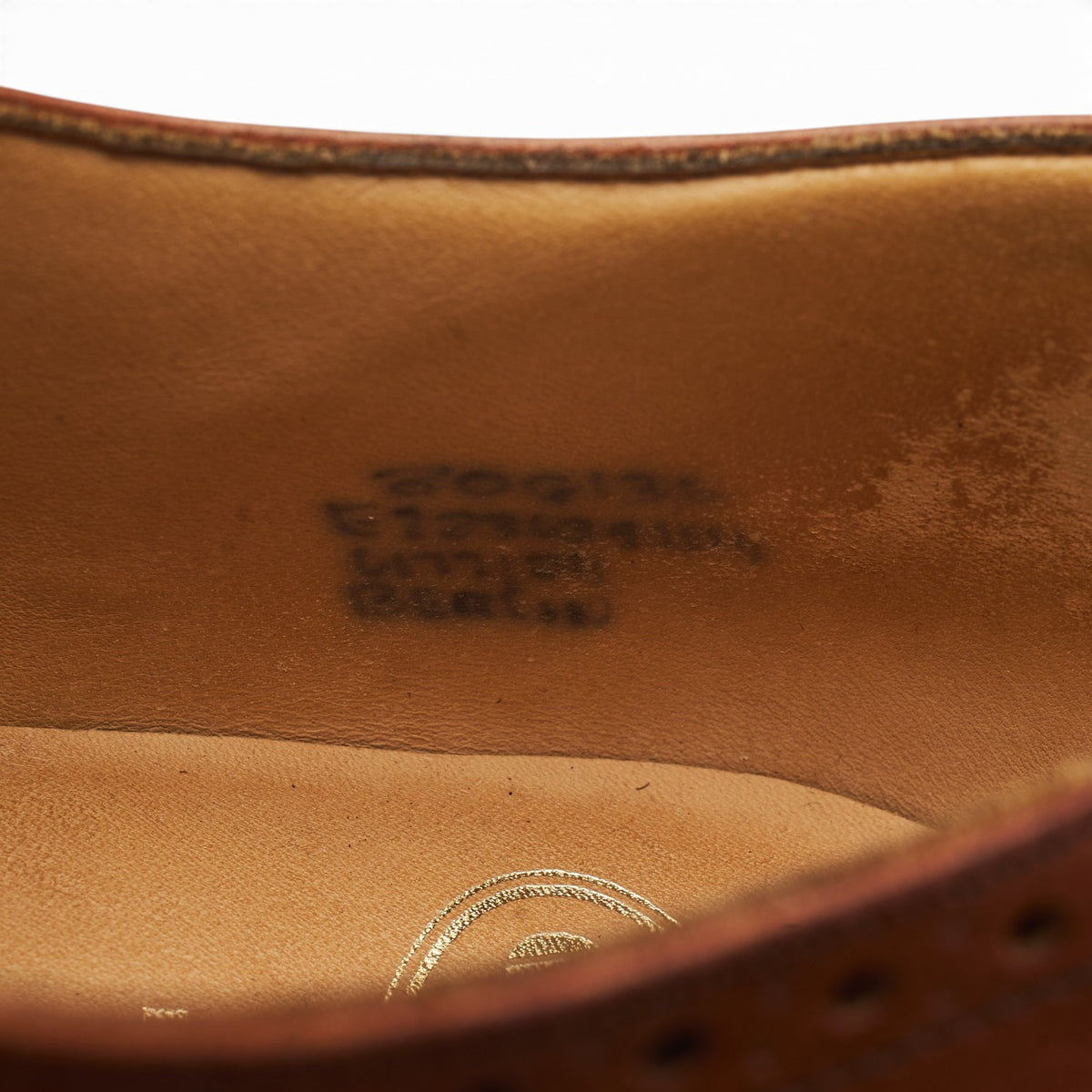 'Berlin' Tan Brown Leather Oxford Brogues UK 8 G