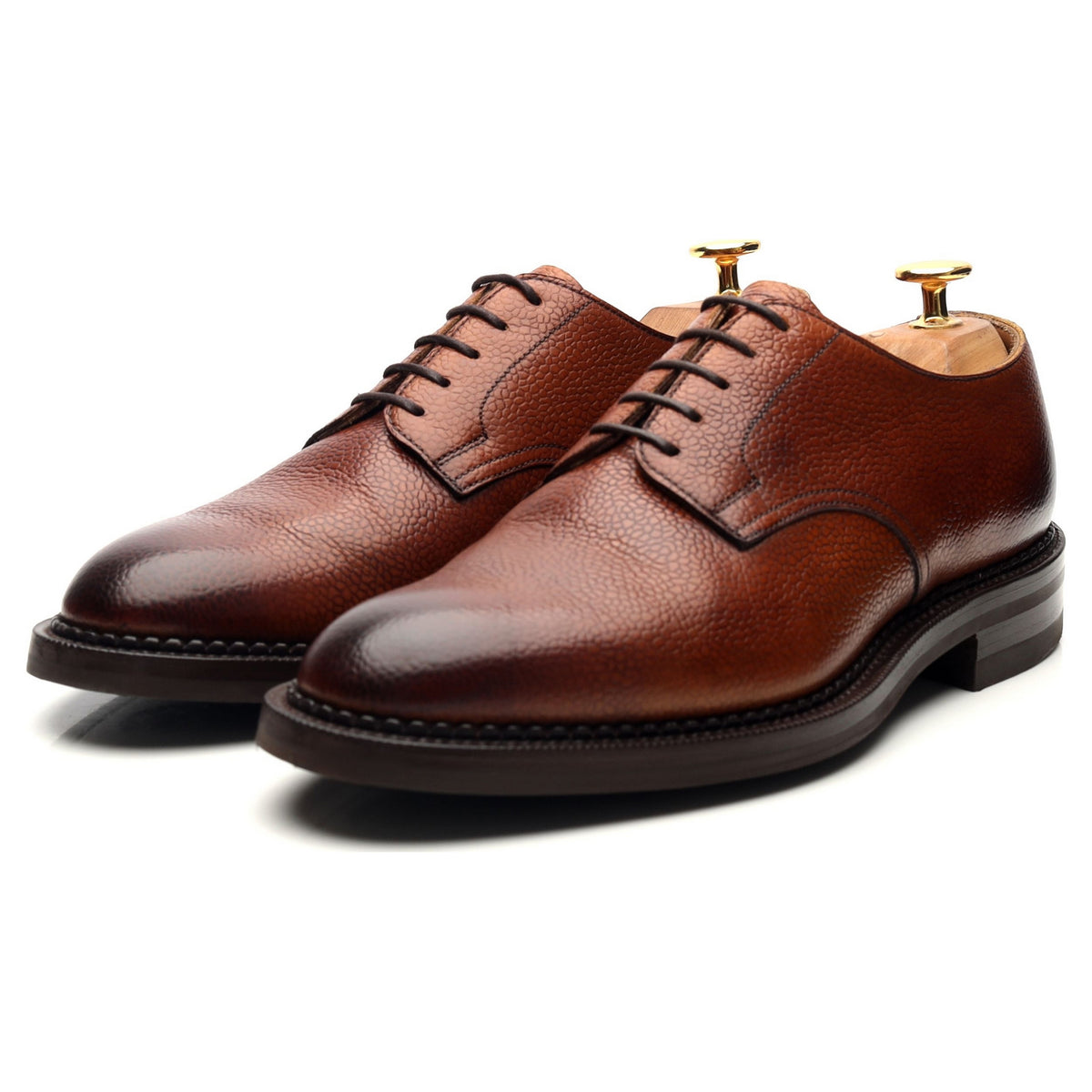 &#39;Windermere&#39; Rosewood Brown Leather Derby UK 6 E