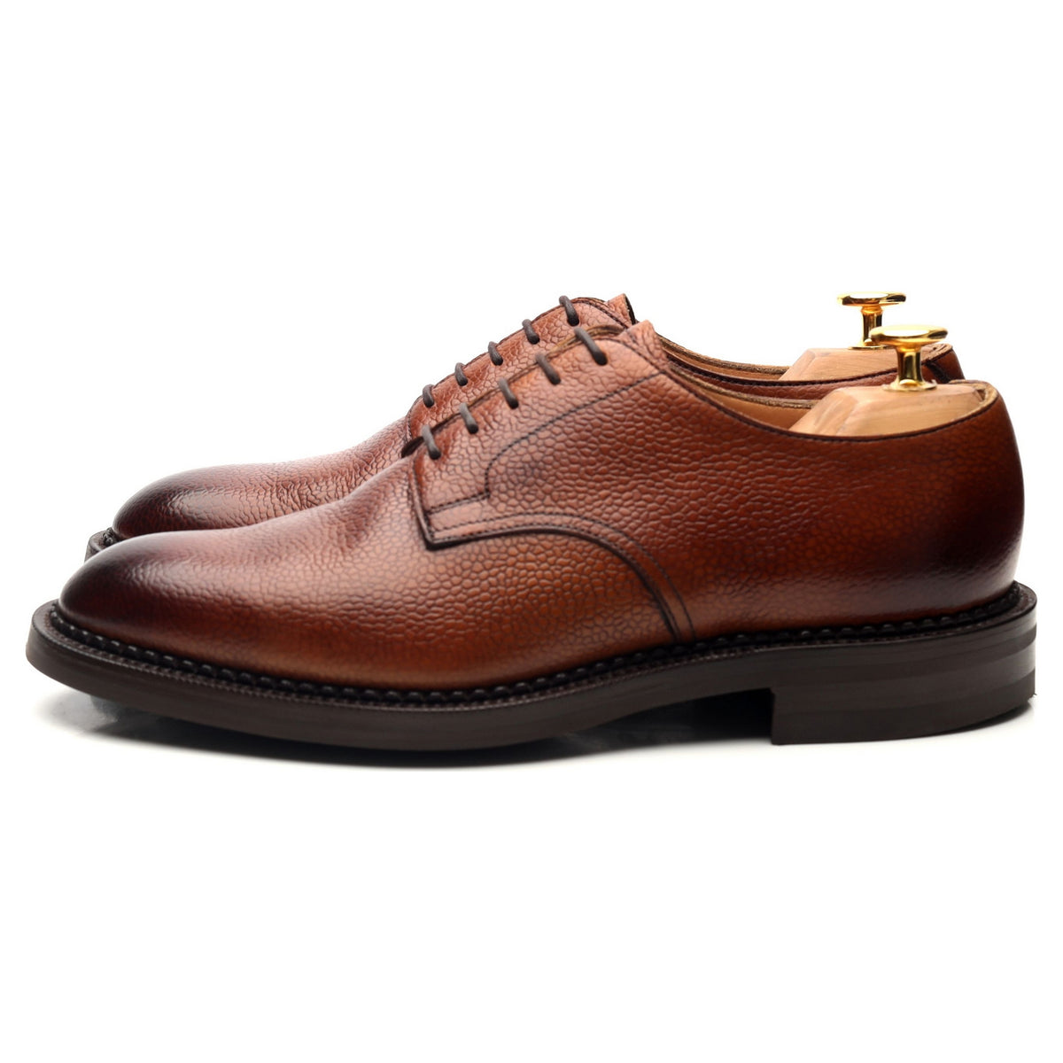 &#39;Windermere&#39; Rosewood Brown Leather Derby UK 6 E