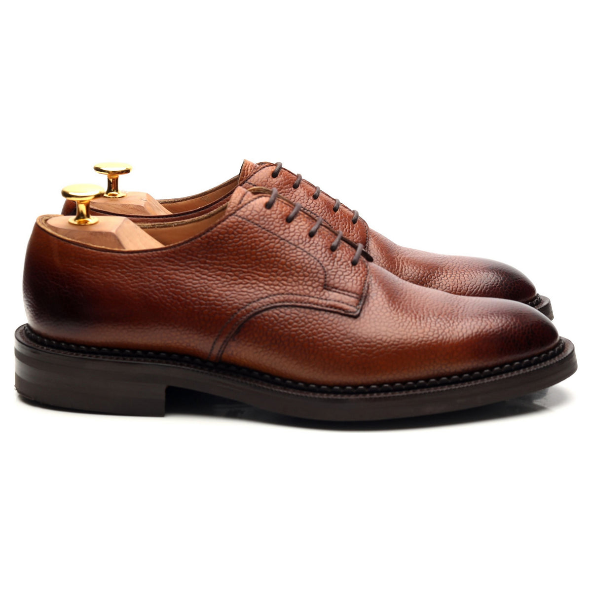 &#39;Windermere&#39; Rosewood Brown Leather Derby UK 6 E