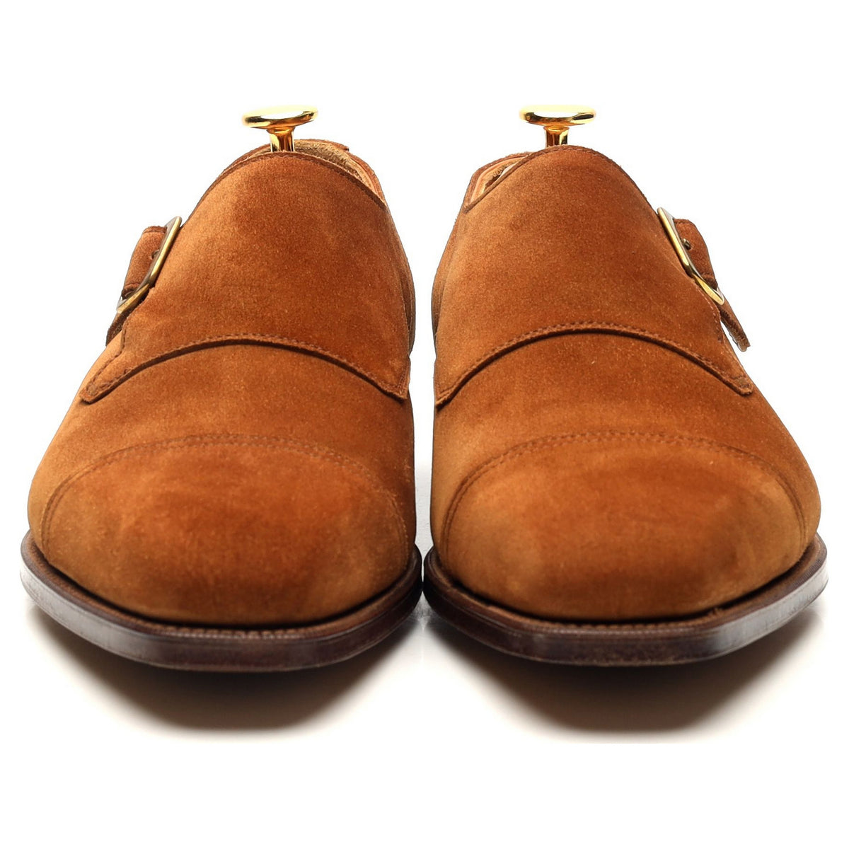 &#39;Ashton&#39; Tan Brown Suede Monk Strap UK 6 E