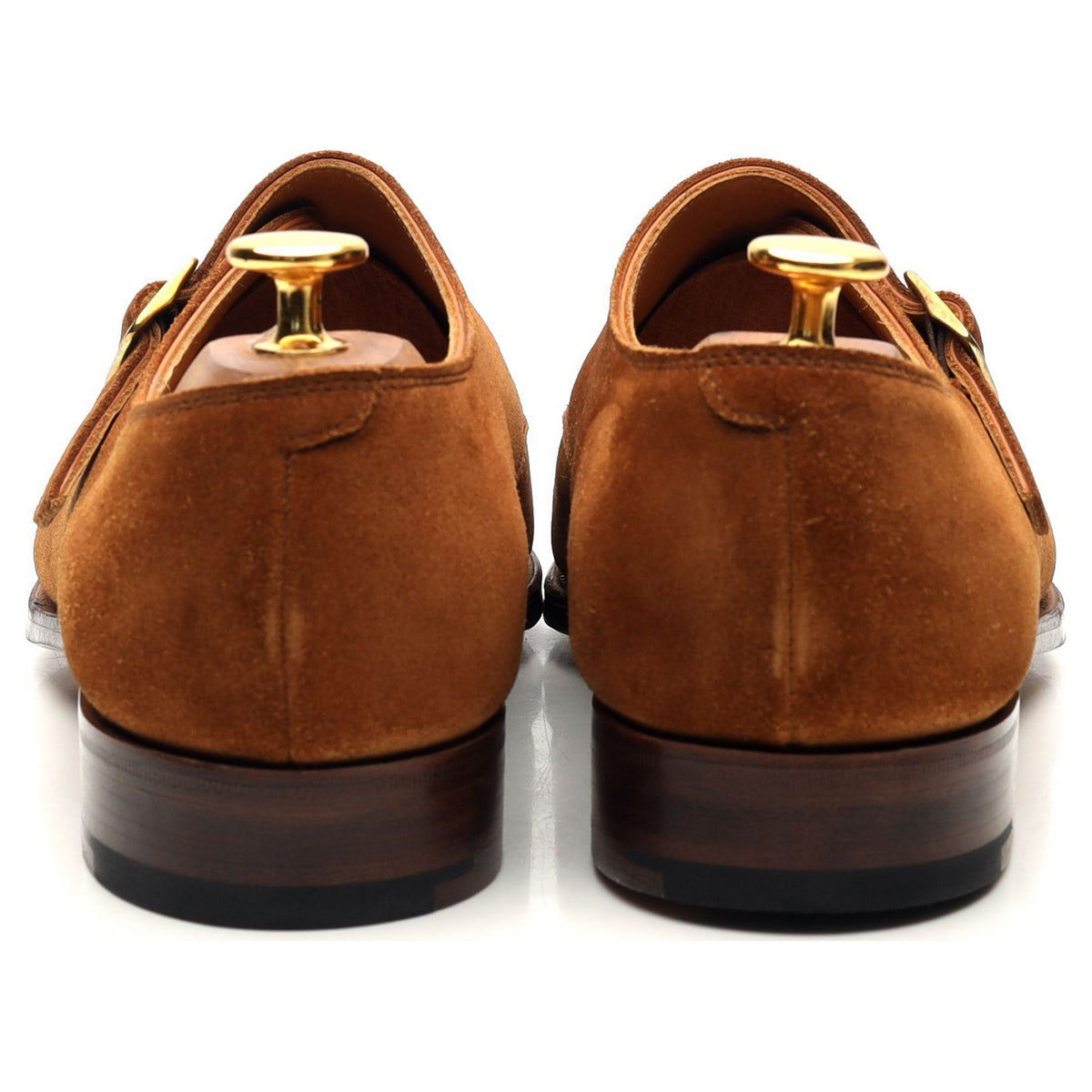 &#39;Ashton&#39; Tan Brown Suede Monk Strap UK 6 E