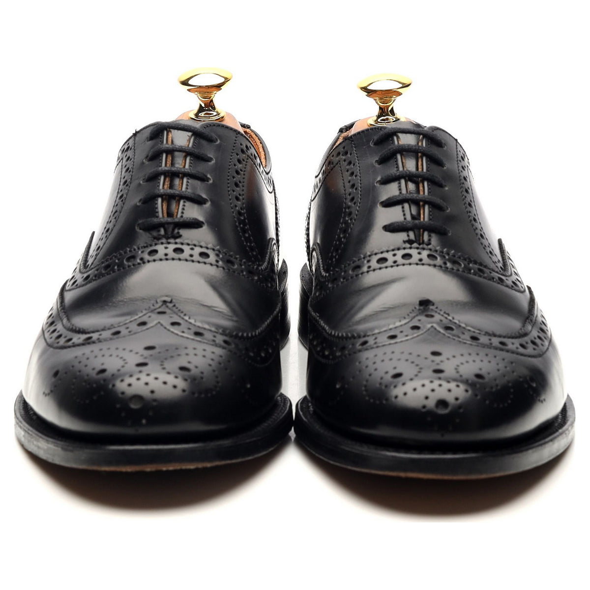 &#39;758&#39; Black Leather Oxford Brogues UK 7 F