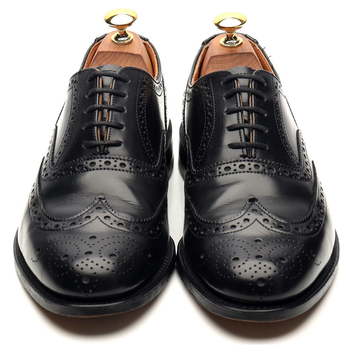 &#39;758&#39; Black Leather Oxford Brogues UK 7 F