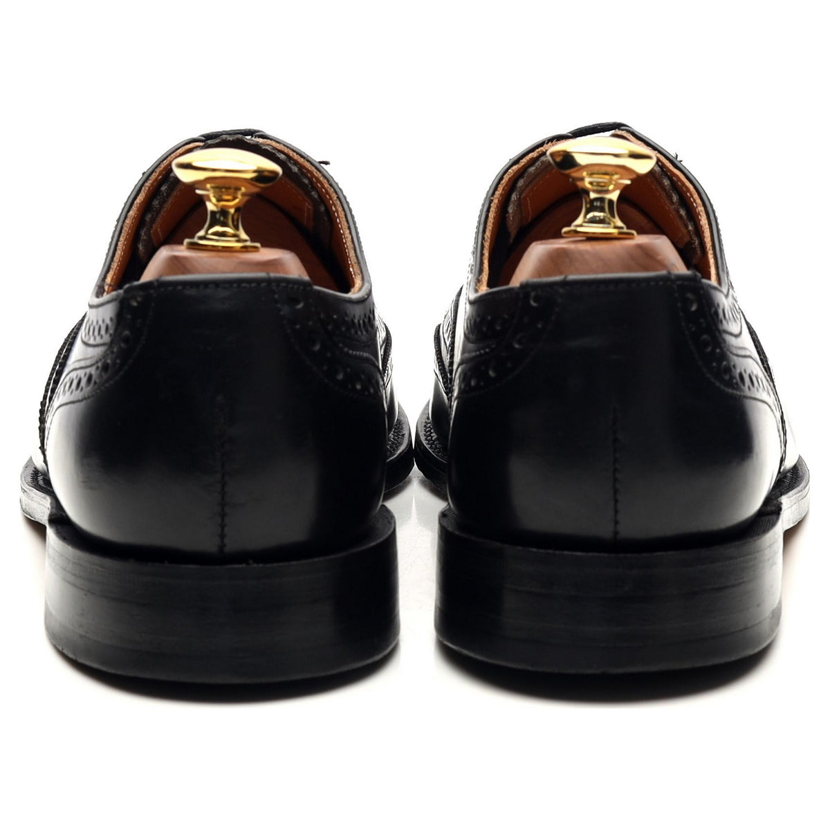 &#39;758&#39; Black Leather Oxford Brogues UK 7 F