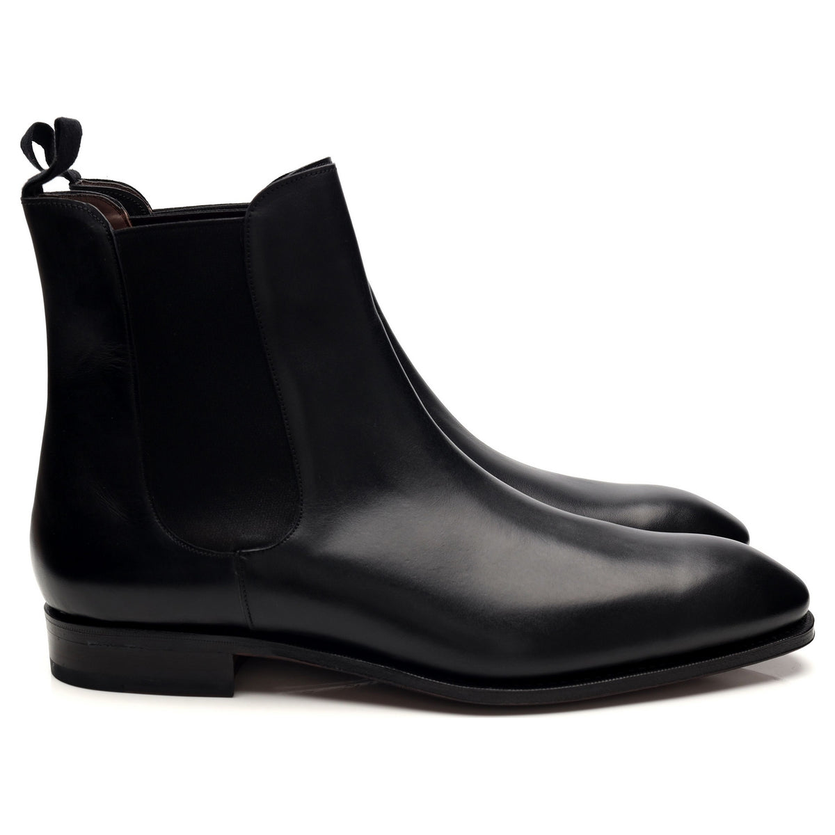 &#39;80216&#39; Black Leather Chelsea Boots UK 7.5 - 10