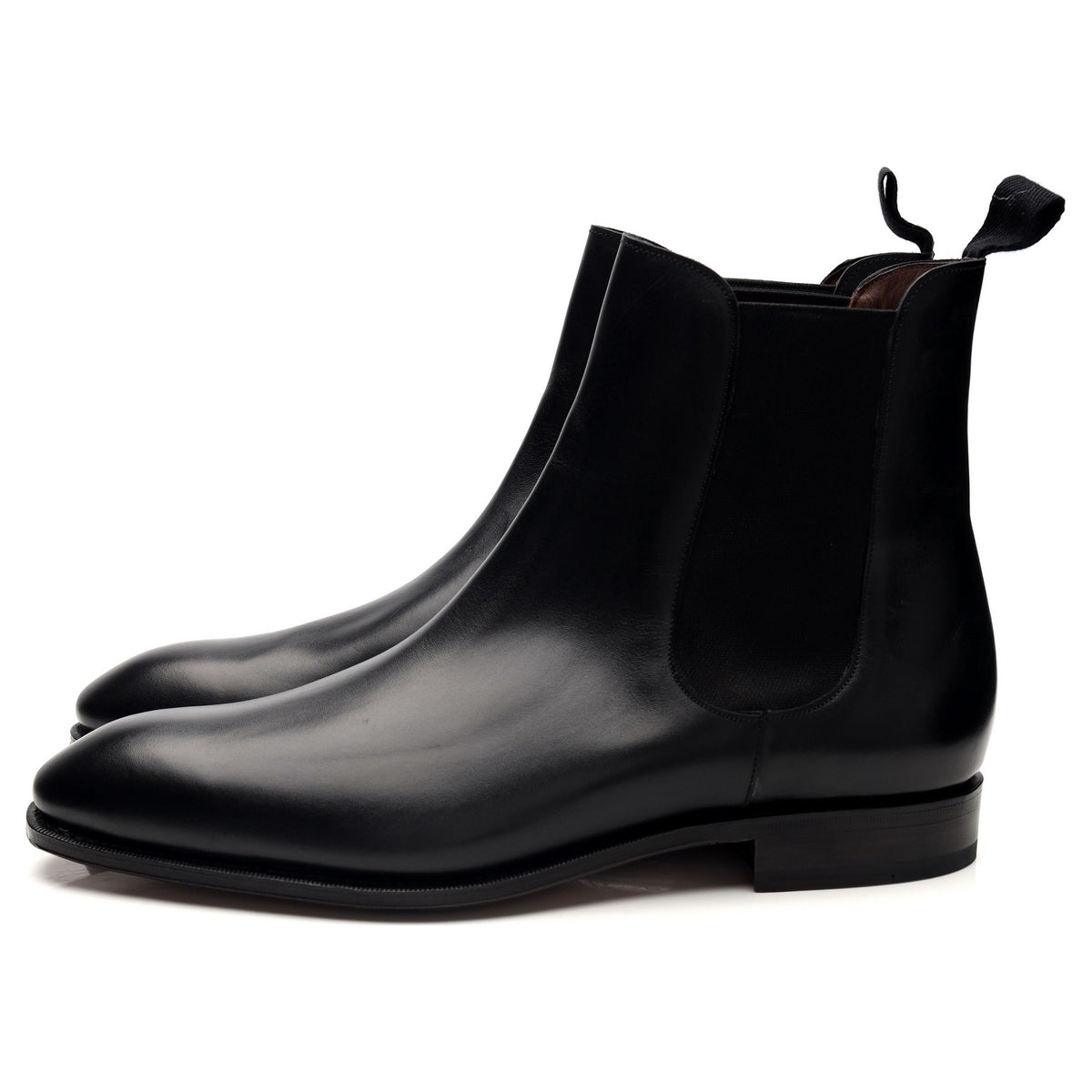 &#39;80216&#39; Black Leather Chelsea Boots UK 7.5 - 10