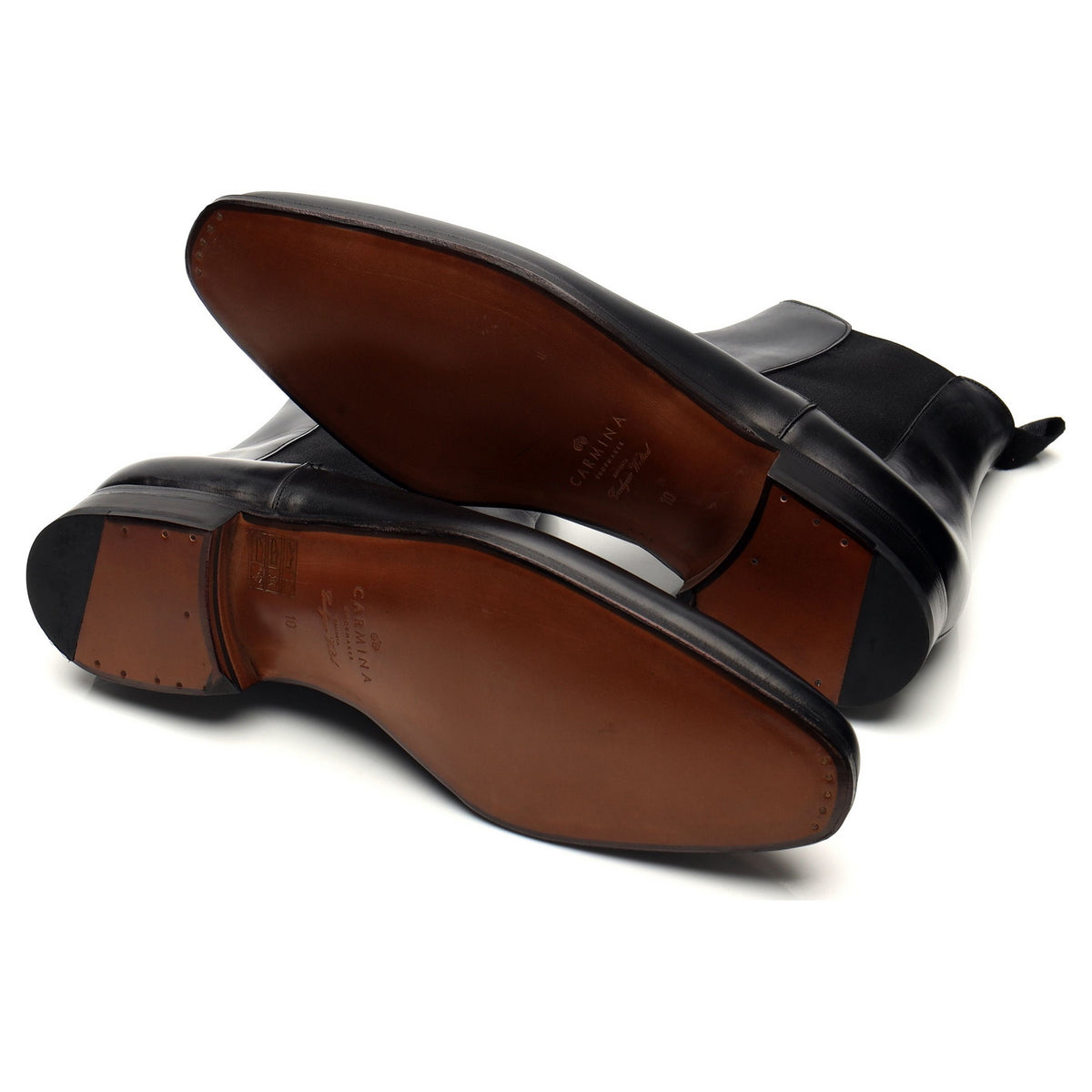 &#39;80216&#39; Black Leather Chelsea Boots UK 7.5 - 10