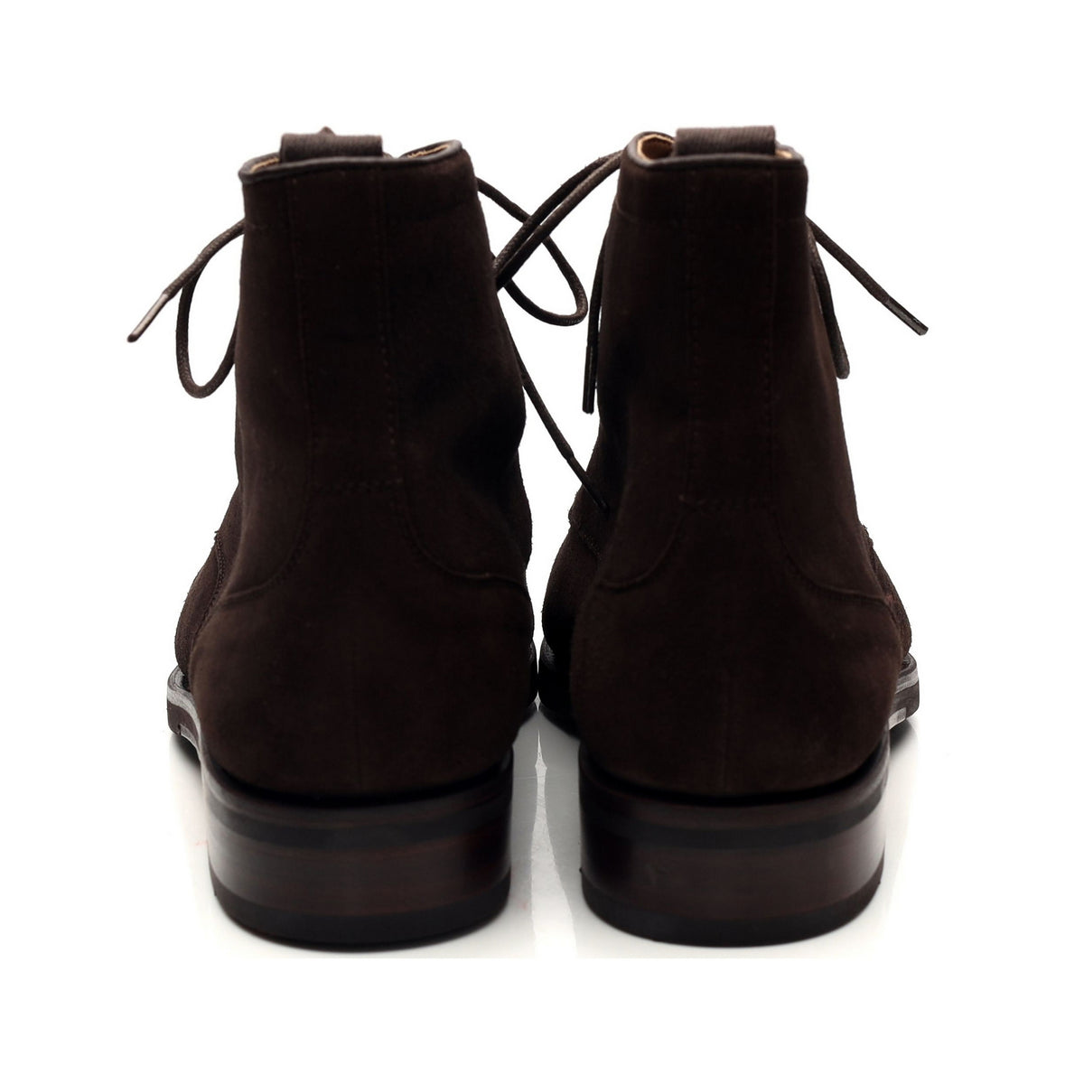 &#39;80488&#39; Dark Brown Suede Split Toe Boots UK 7 - 10.5
