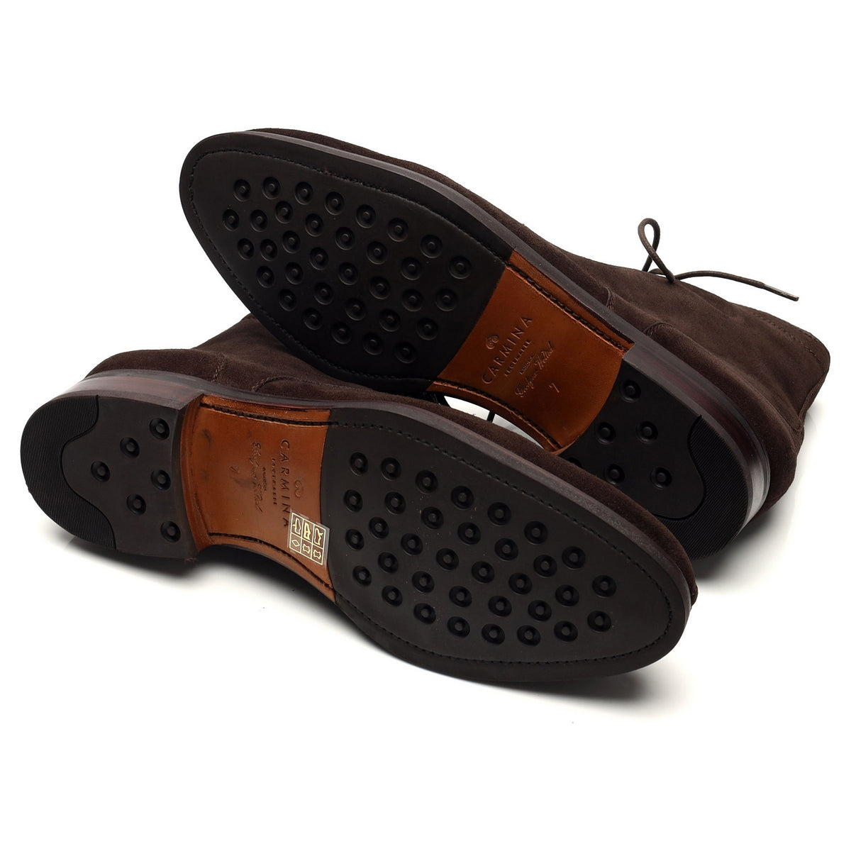 &#39;80488&#39; Dark Brown Suede Split Toe Boots UK 7 - 10.5