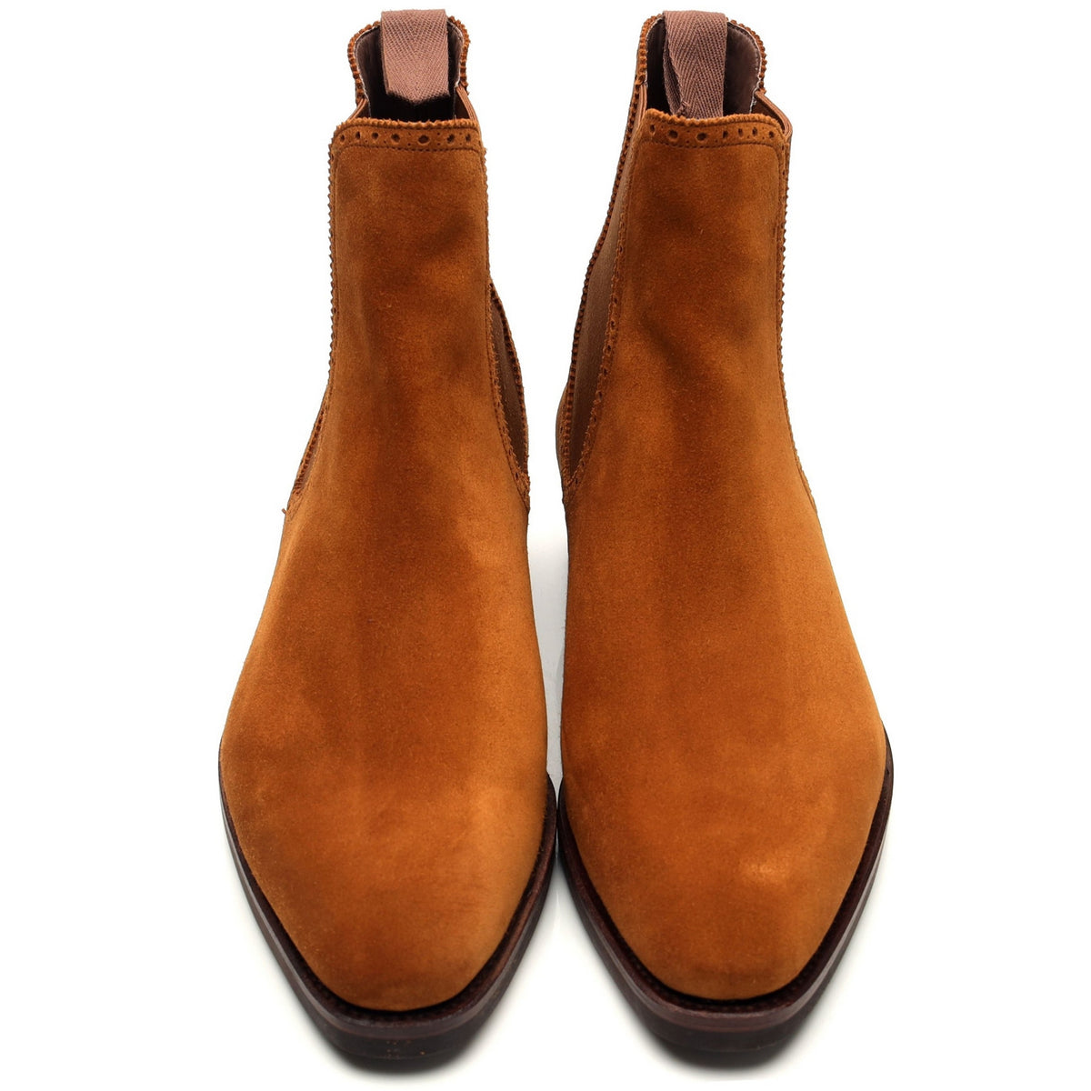 &#39;80409&#39; Tan Brown Suede Chelsea Boots UK 7 - 8.5