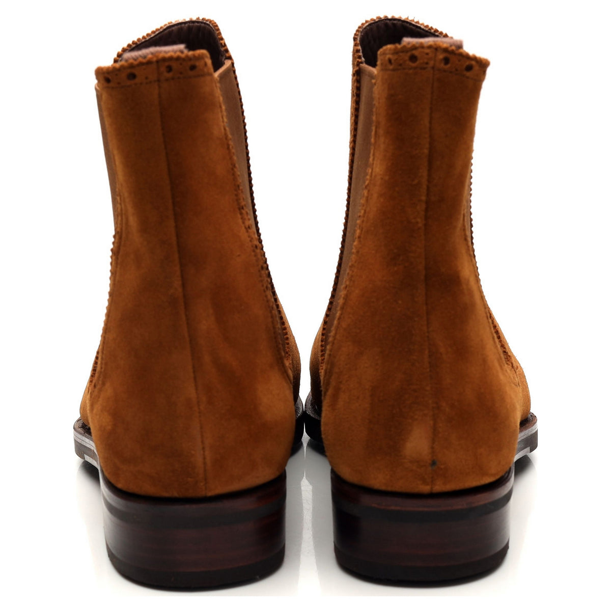 &#39;80409&#39; Tan Brown Suede Chelsea Boots UK 7 - 8.5