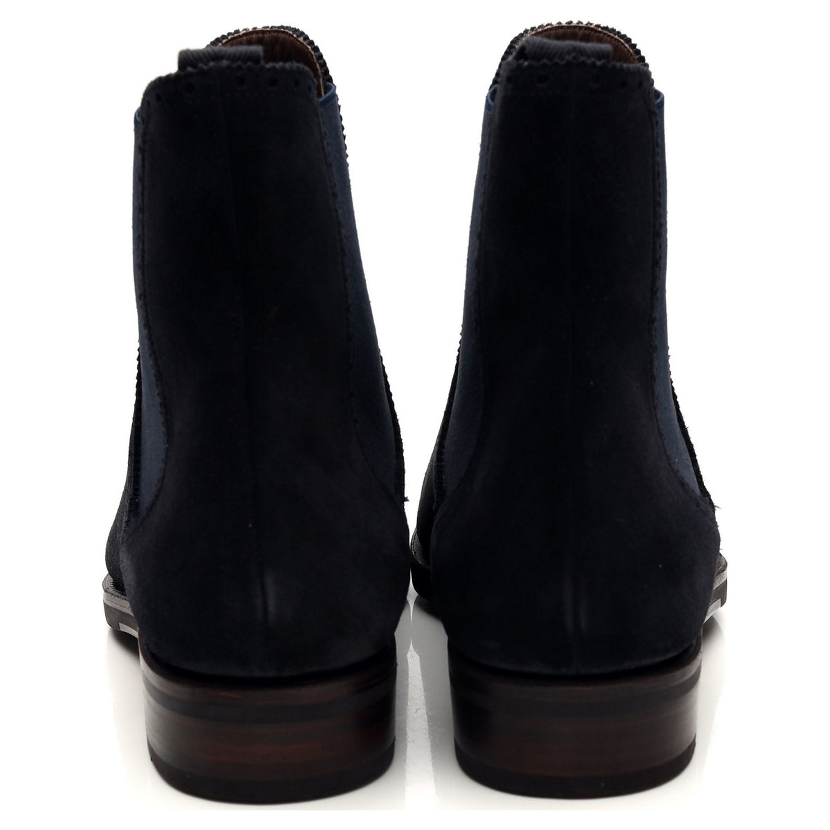 &#39;80409&#39; Navy Blue Suede Chelsea Boots UK 7 - 10.5