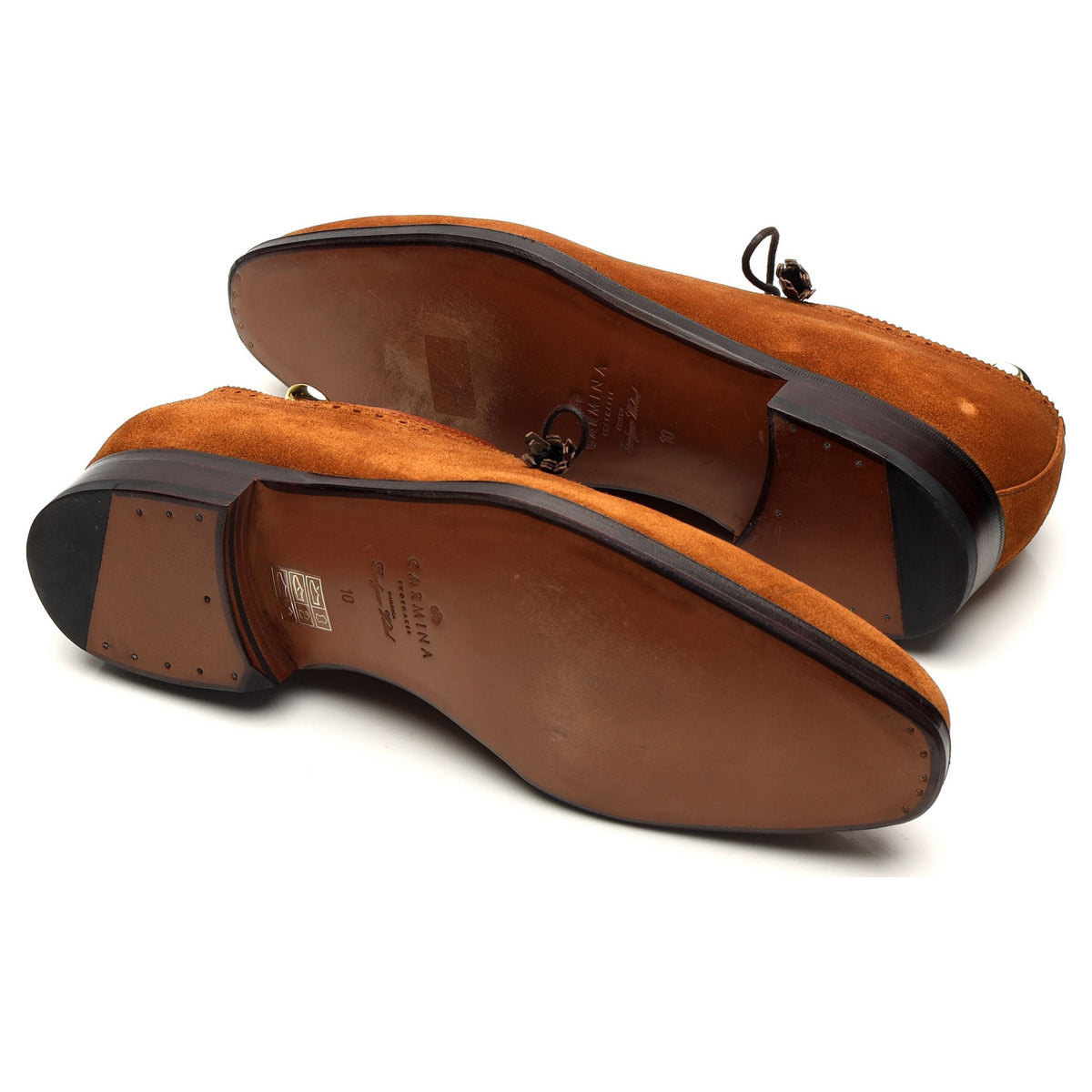 &#39;80516&#39; Tan Brown Suede Ghillie Brogues UK 10