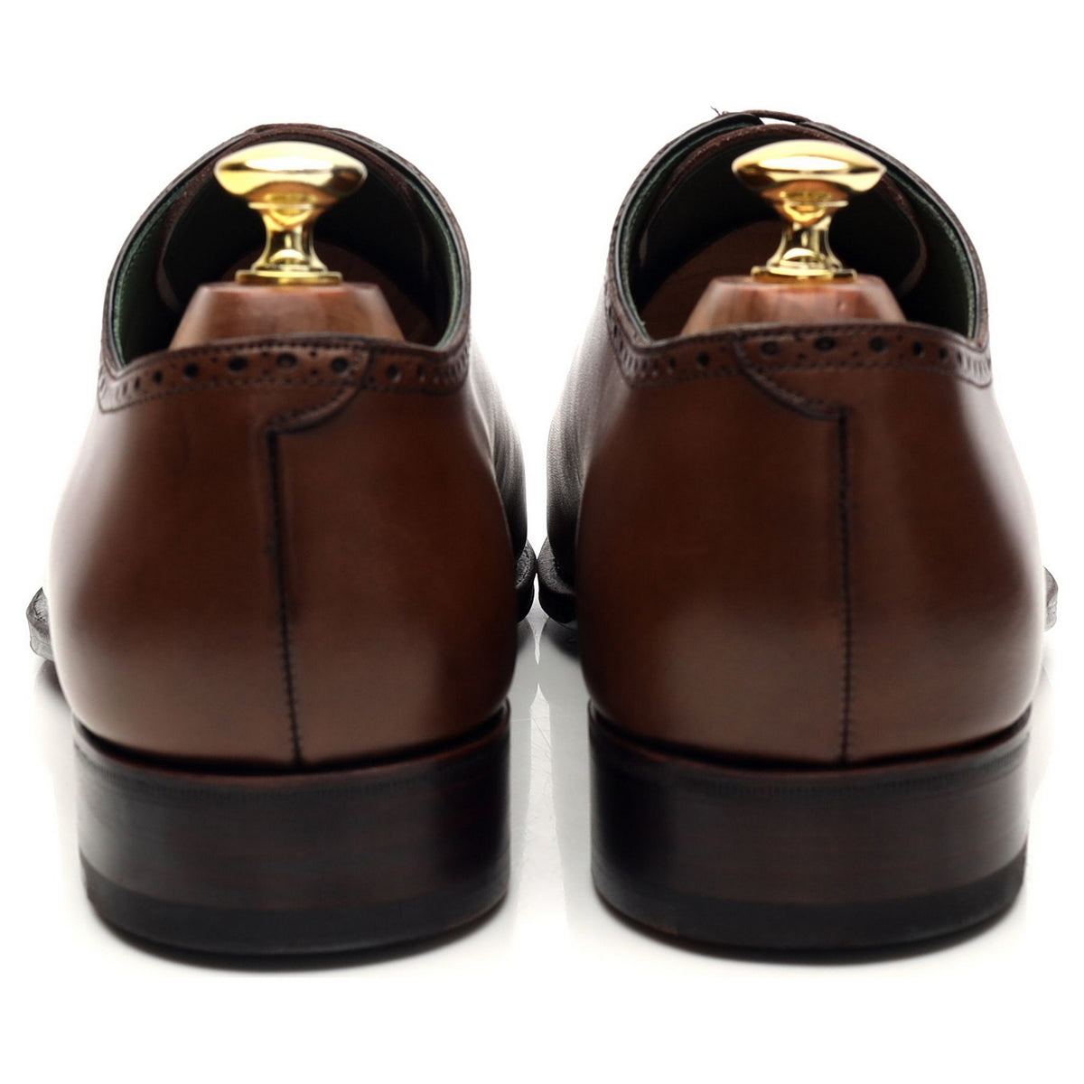 &#39;80512&#39; Brown Leather Oxford Brogues UK 8.5