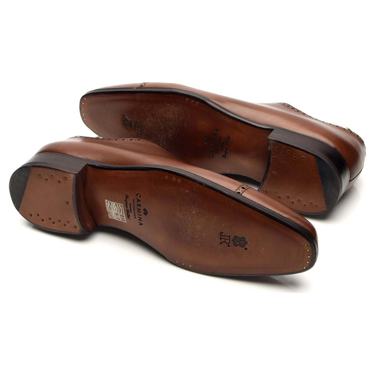 &#39;80512&#39; Brown Leather Oxford Brogues UK 8.5