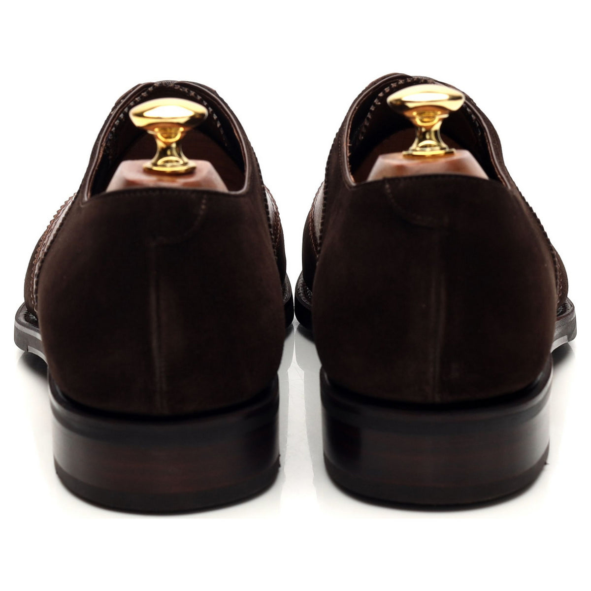 &#39;80329&#39; Dark Brown Suede Brown Leather Saddle Oxford UK 7.5 - 12