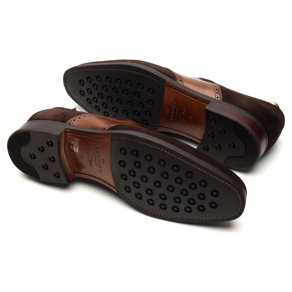 &#39;80329&#39; Dark Brown Suede Brown Leather Saddle Oxford UK 7.5 - 12