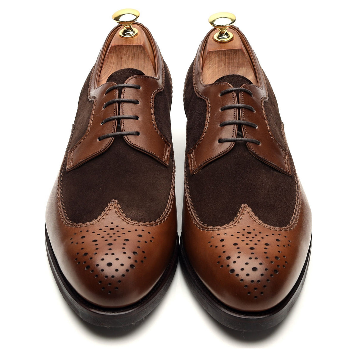 &#39;80716&#39; Brown Leather / Suede Derby UK 7 - 12