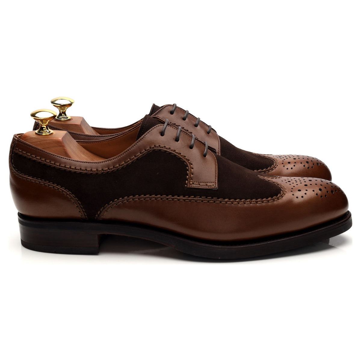 &#39;80716&#39; Brown Leather / Suede Derby UK 7 - 12