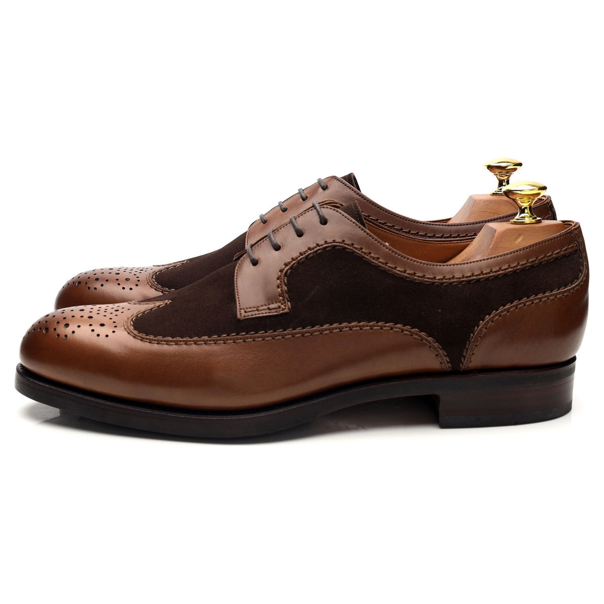 &#39;80716&#39; Brown Leather / Suede Derby UK 7 - 12